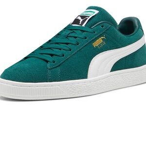 Puma Dark Green Suede Sneakers